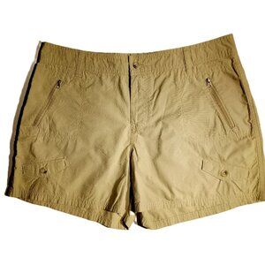 COLUMBIA Shorts  Women's 14  Tan  Activewear  X.C.O  Zip Pockets  Cotton  VGC